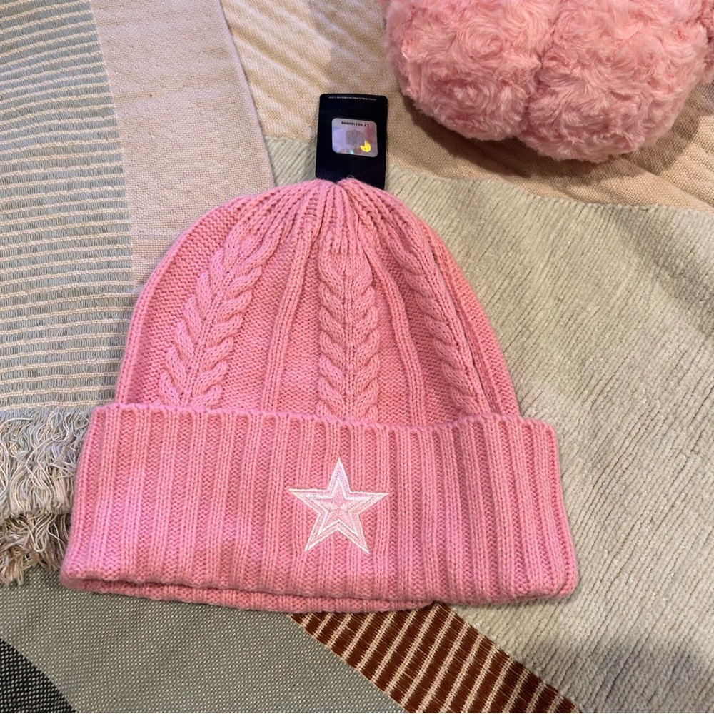Dallas Cowboys Pink Cuffed Knit Hat
